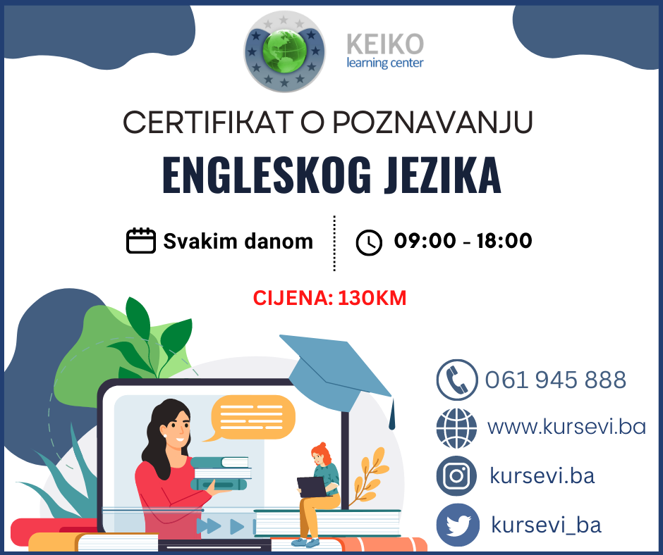 Certifikati i dokimentacija za konkurse test engleskoj jezika